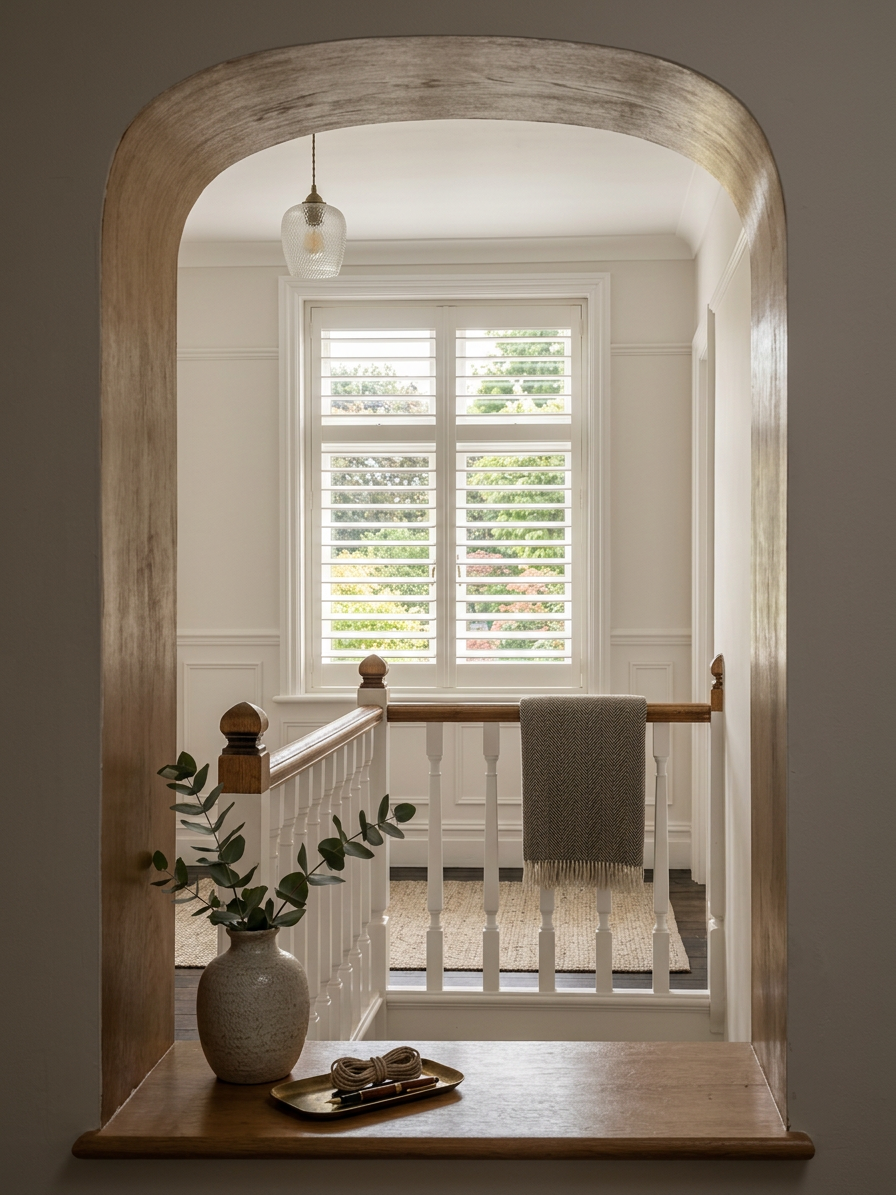 Complementary shutter styling in a Gosforth home