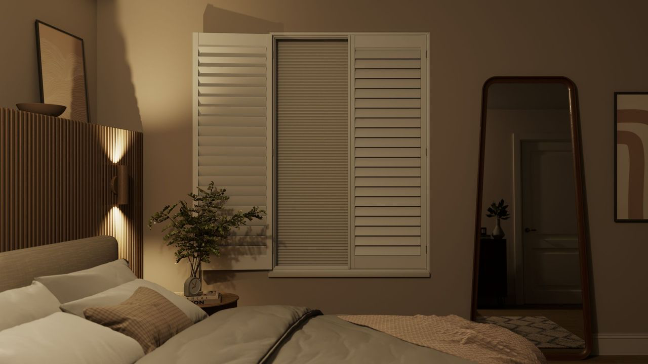 Complementary shutter styling in a Gosforth home