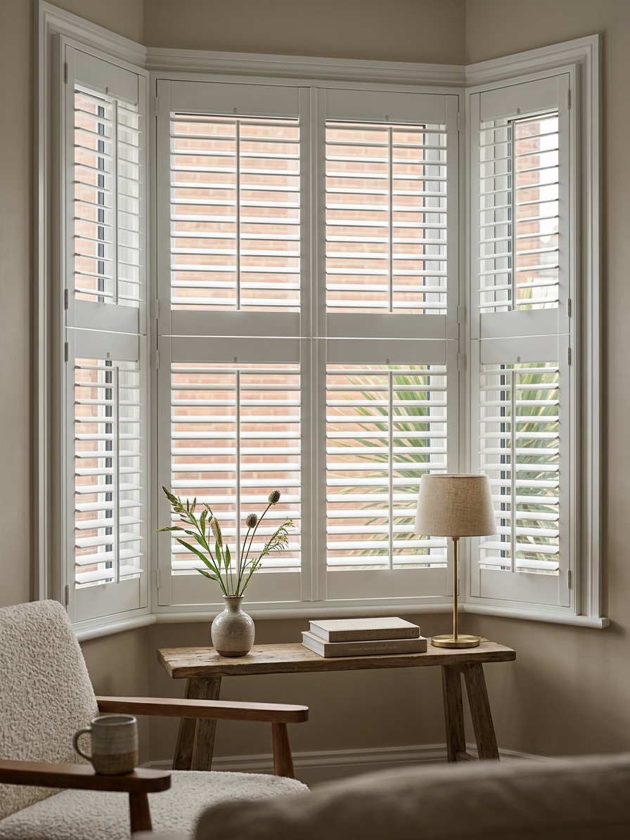Complementary shutter styling in a Gosforth home