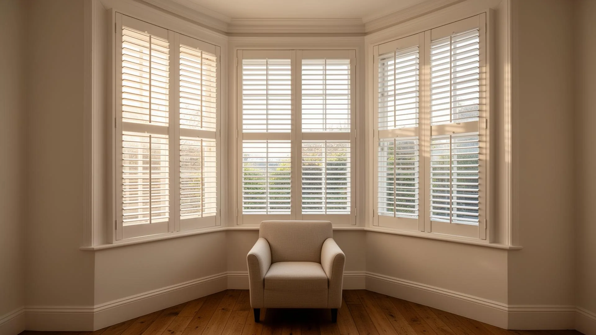 Surveyor laser-measuring a bay window for shutters