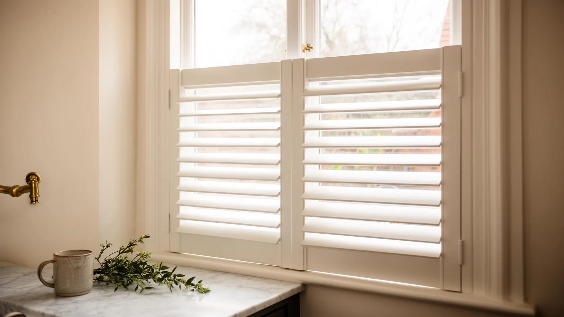 Complementary shutter styling in a Alnwick home
