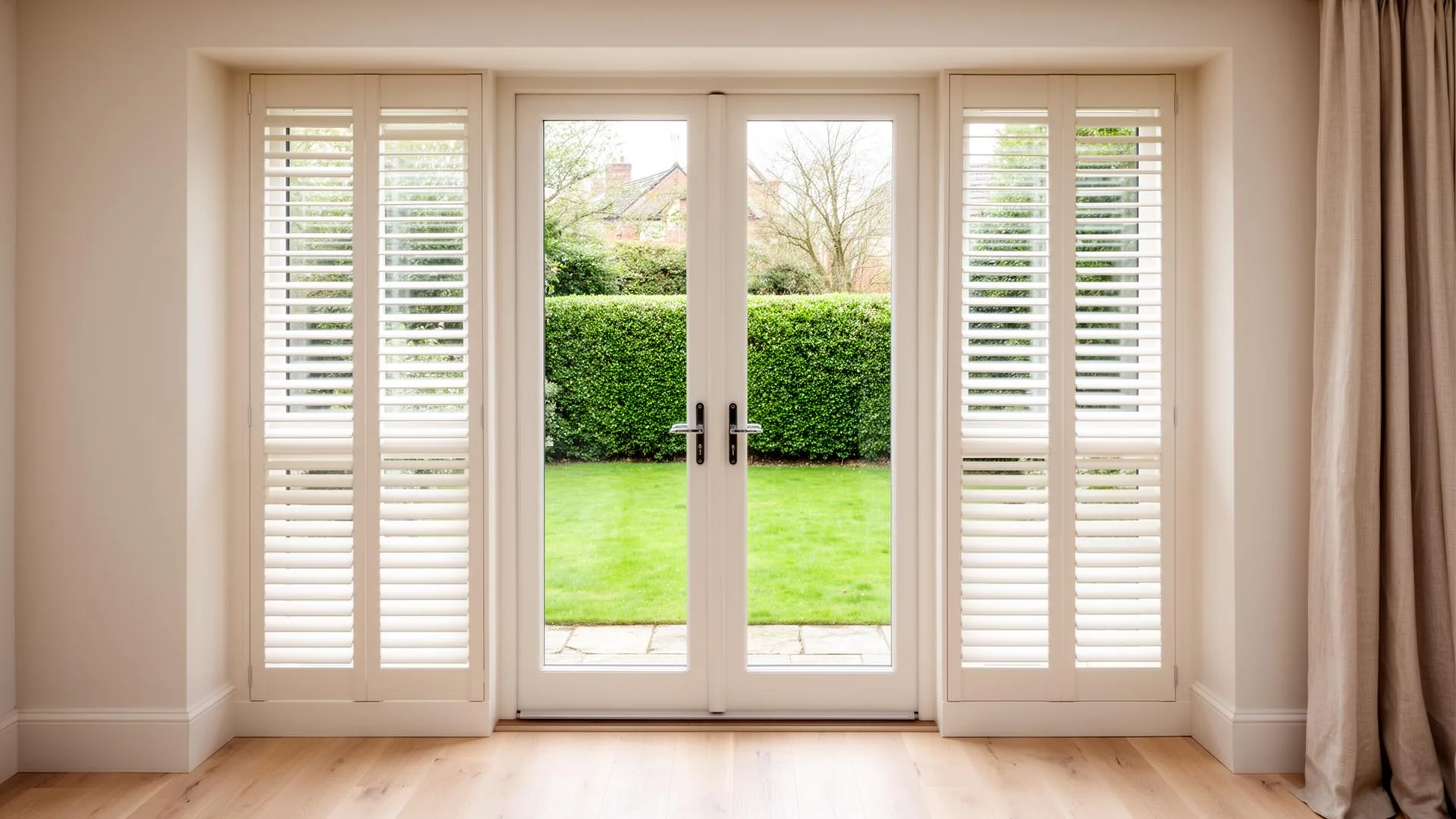 Complementary shutter styling in a Blaydon home