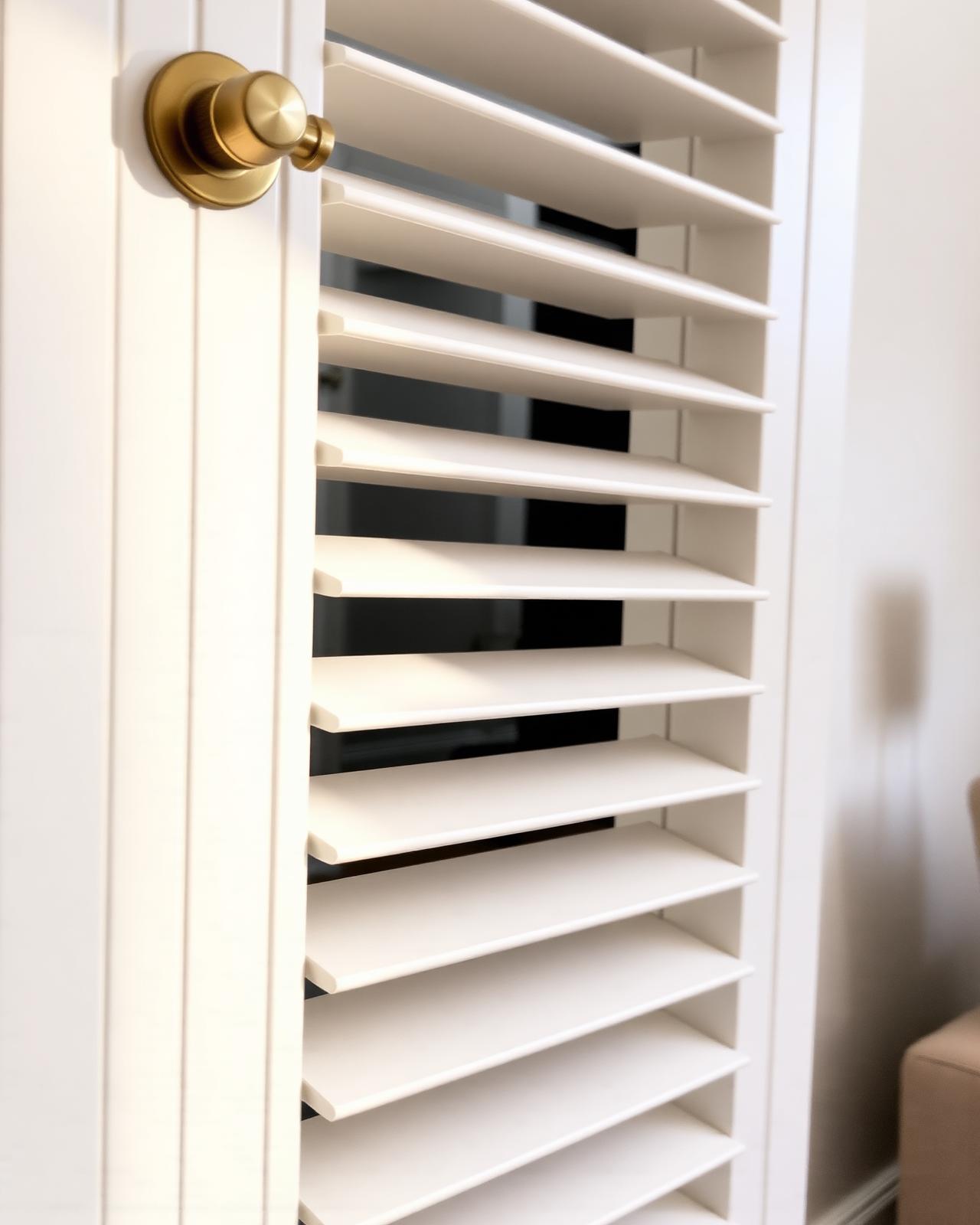 Premium Hardwood plantation shutters detail