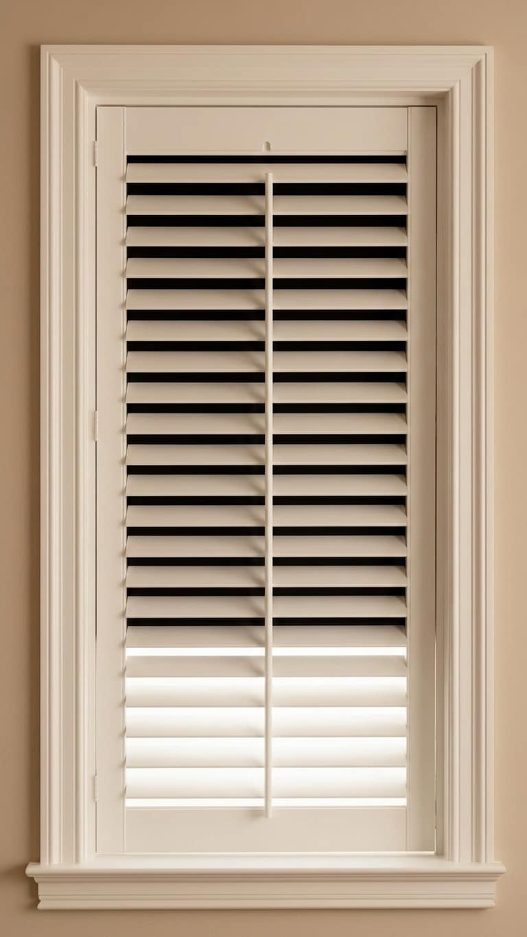Detail of integrated shade cassette at top of shutter