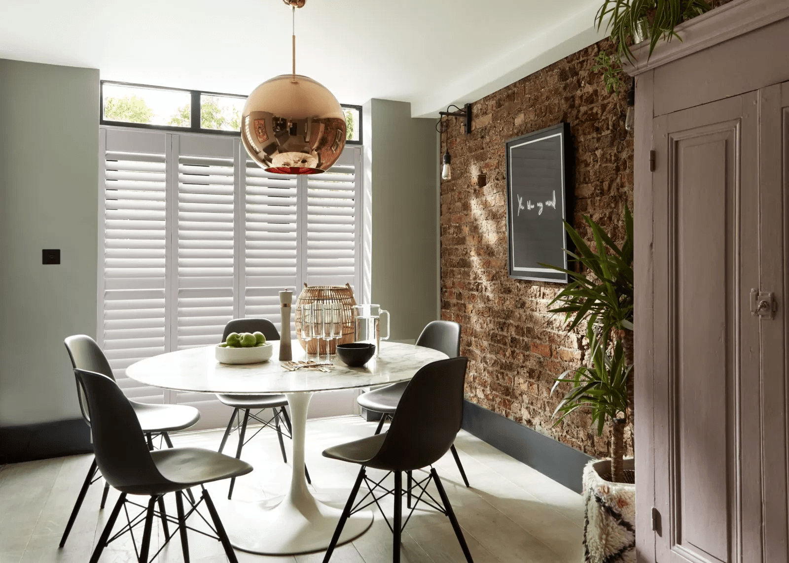 Beautiful room with plantation shutters