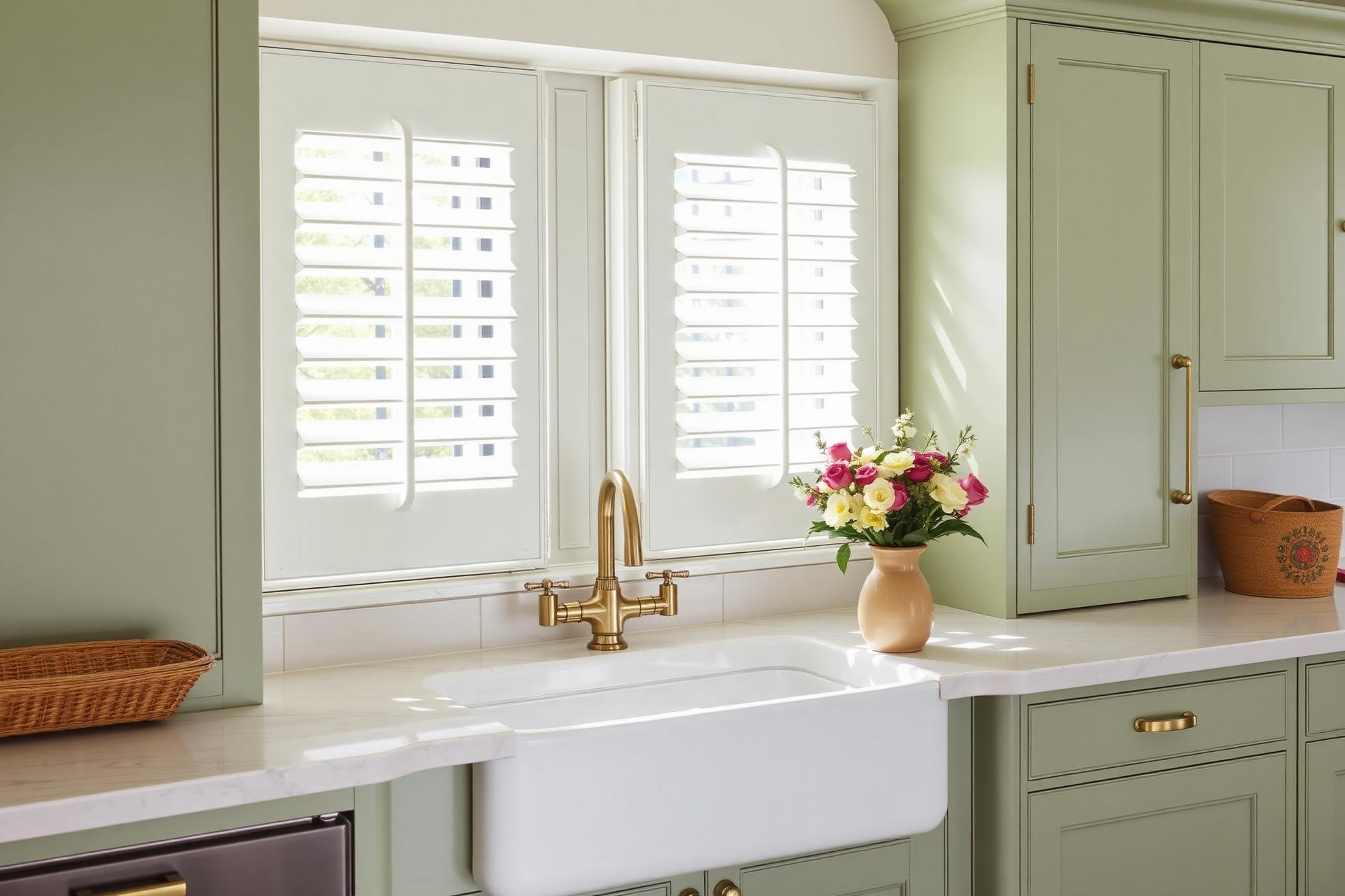 MDF plantation shutters in a Newcastle kitchen