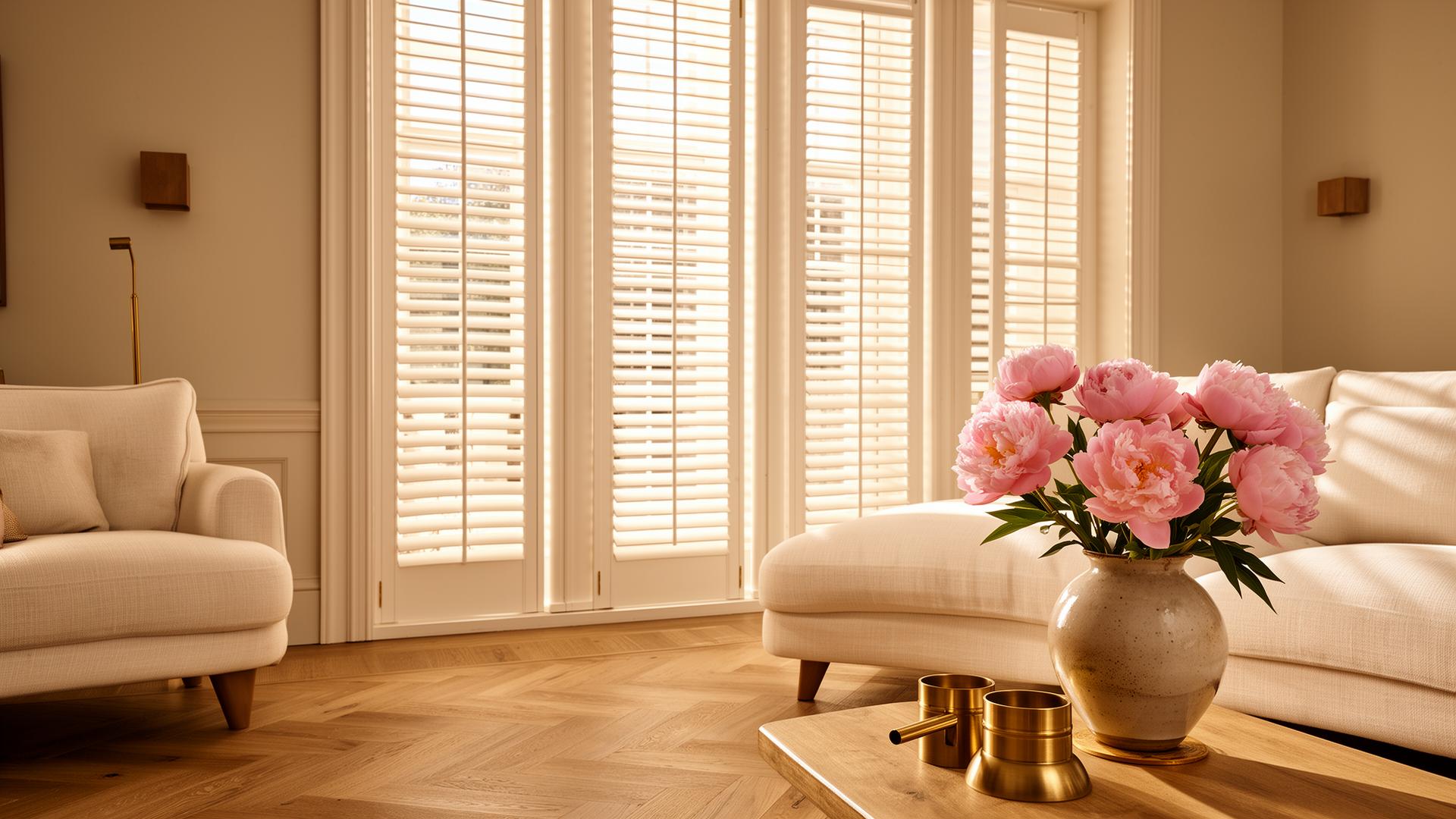 Tall room with full height shutters