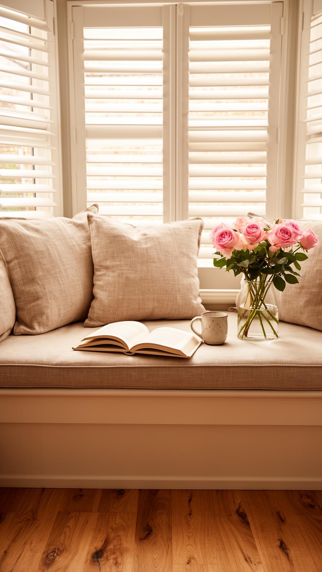Bay window shutter corner vignette