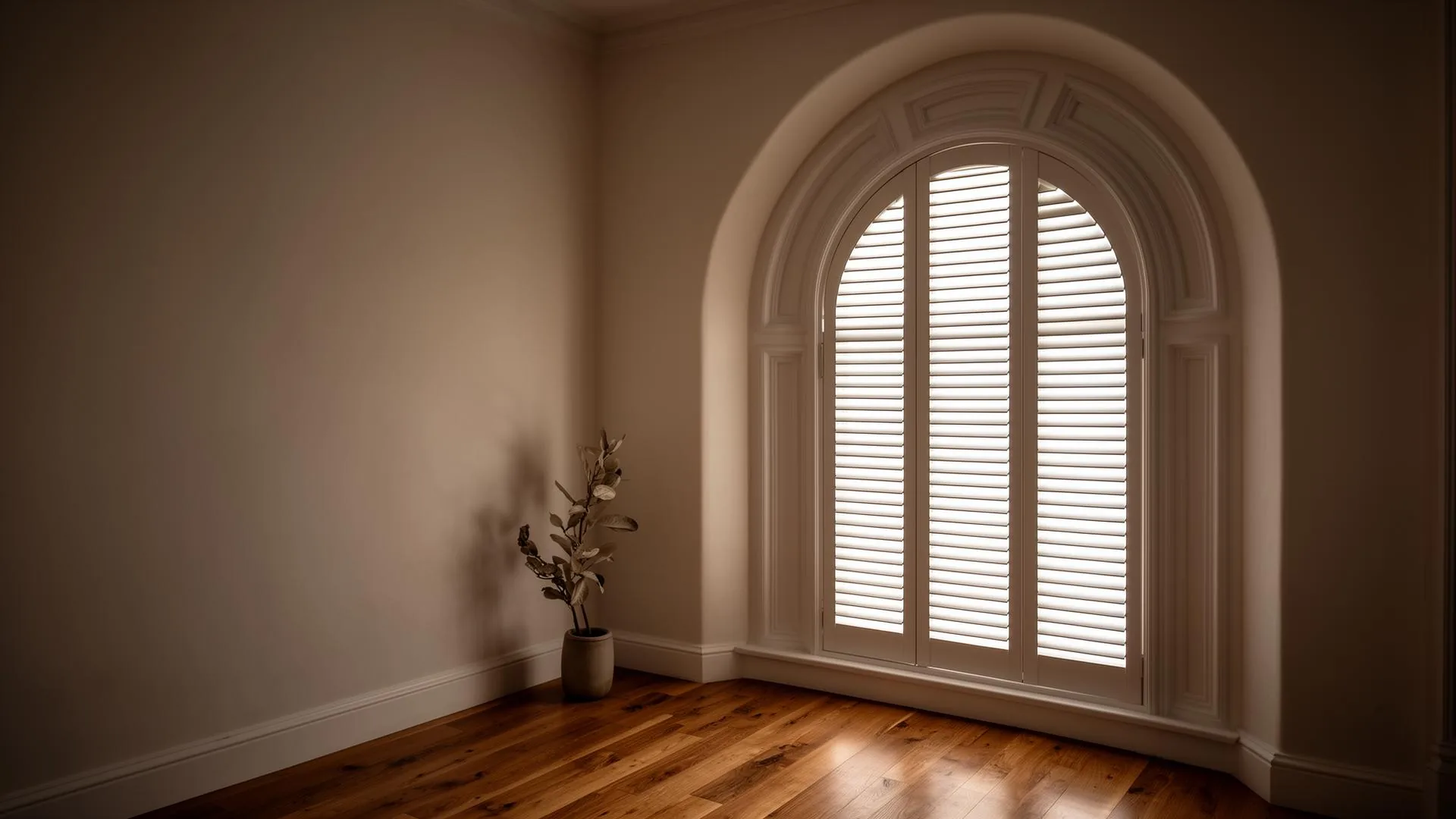 Complementary shutter styling in a North Shields home